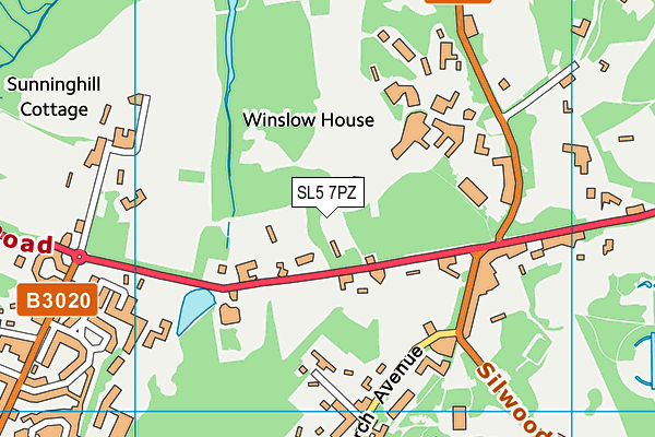 SL5 7PZ map - OS VectorMap District (Ordnance Survey) SL5 7PZ map - OS VectorMap District (Ordnance Survey)