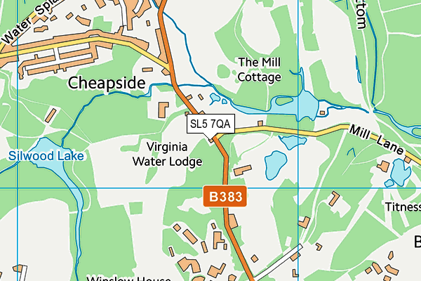 SL5 7QA map - OS VectorMap District (Ordnance Survey) SL5 7QA map - OS VectorMap District (Ordnance Survey)