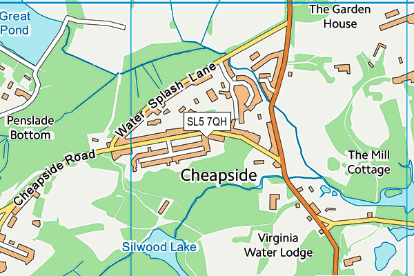 SL5 7QH map - OS VectorMap District (Ordnance Survey) SL5 7QH map - OS VectorMap District (Ordnance Survey)