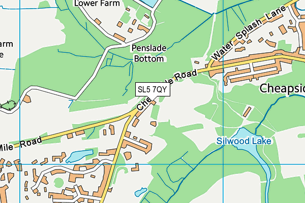 SL5 7QY map - OS VectorMap District (Ordnance Survey) SL5 7QY map - OS VectorMap District (Ordnance Survey)