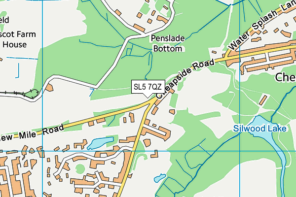 SL5 7QZ map - OS VectorMap District (Ordnance Survey) SL5 7QZ map - OS VectorMap District (Ordnance Survey)