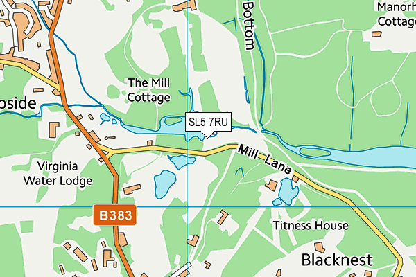 SL5 7RU map - OS VectorMap District (Ordnance Survey) SL5 7RU map - OS VectorMap District (Ordnance Survey)