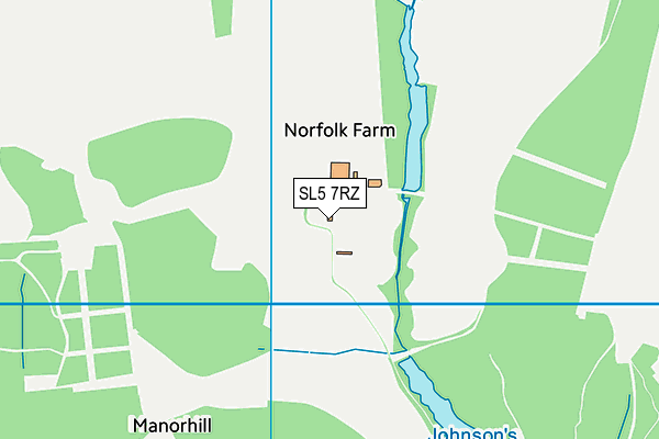 SL5 7RZ map - OS VectorMap District (Ordnance Survey) SL5 7RZ map - OS VectorMap District (Ordnance Survey)