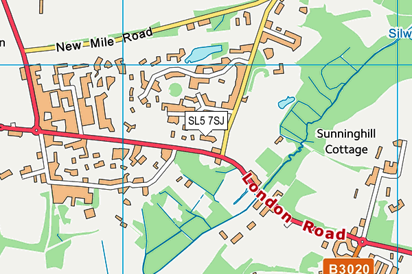 SL5 7SJ map - OS VectorMap District (Ordnance Survey) SL5 7SJ map - OS VectorMap District (Ordnance Survey)