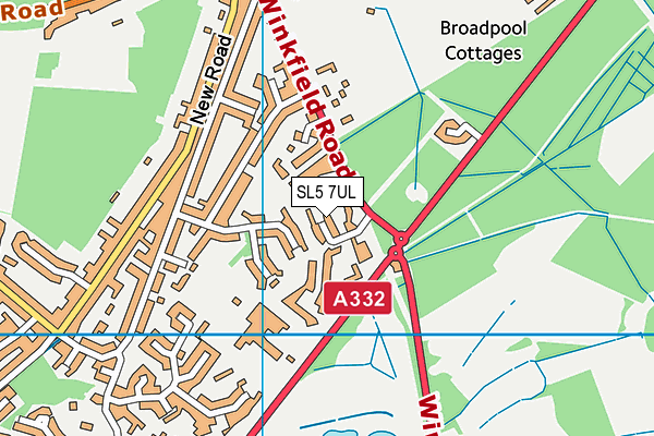 SL5 7UL map - OS VectorMap District (Ordnance Survey) SL5 7UL map - OS VectorMap District (Ordnance Survey)