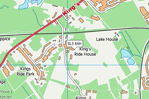 SL5 8AH map - OS VectorMap District (Ordnance Survey) SL5 8AH map - OS VectorMap District (Ordnance Survey)