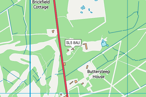 SL5 8AU map - OS VectorMap District (Ordnance Survey) SL5 8AU map - OS VectorMap District (Ordnance Survey)