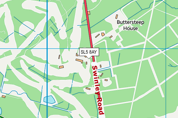 SL5 8AY map - OS VectorMap District (Ordnance Survey) SL5 8AY map - OS VectorMap District (Ordnance Survey)
