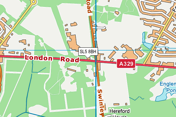 SL5 8BH map - OS VectorMap District (Ordnance Survey) SL5 8BH map - OS VectorMap District (Ordnance Survey)