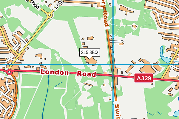 SL5 8BQ map - OS VectorMap District (Ordnance Survey) SL5 8BQ map - OS VectorMap District (Ordnance Survey)