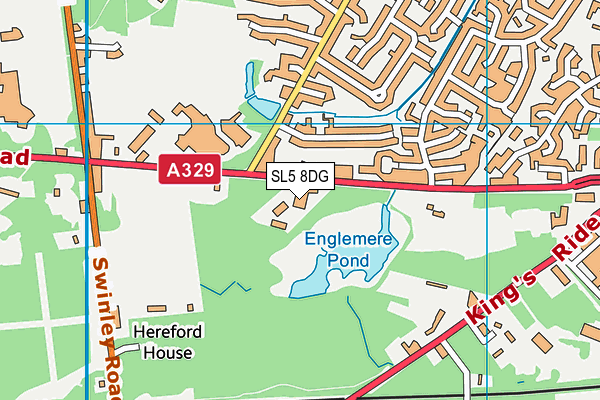 SL5 8DG map - OS VectorMap District (Ordnance Survey) SL5 8DG map - OS VectorMap District (Ordnance Survey)