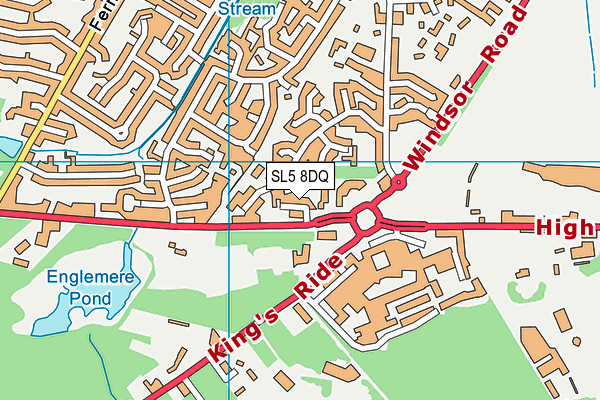 SL5 8DQ map - OS VectorMap District (Ordnance Survey) SL5 8DQ map - OS VectorMap District (Ordnance Survey)