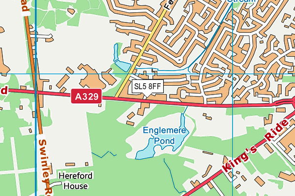 SL5 8FF map - OS VectorMap District (Ordnance Survey) SL5 8FF map - OS VectorMap District (Ordnance Survey)