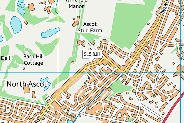 SL5 8JH map - OS VectorMap District (Ordnance Survey) SL5 8JH map - OS VectorMap District (Ordnance Survey)
