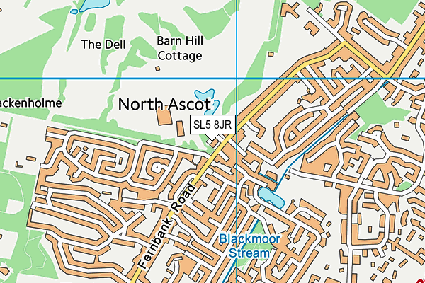 SL5 8JR map - OS VectorMap District (Ordnance Survey)
