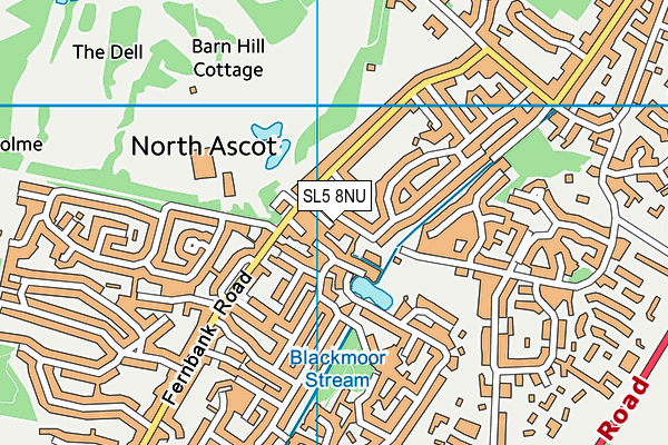 SL5 8NU map - OS VectorMap District (Ordnance Survey) SL5 8NU map - OS VectorMap District (Ordnance Survey)