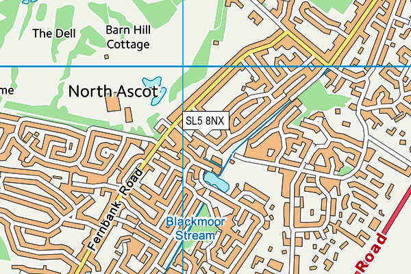 SL5 8NX map - OS VectorMap District (Ordnance Survey) SL5 8NX map - OS VectorMap District (Ordnance Survey)