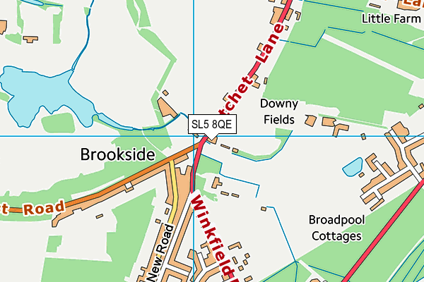 SL5 8QE map - OS VectorMap District (Ordnance Survey) SL5 8QE map - OS VectorMap District (Ordnance Survey)