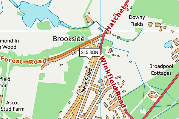 SL5 8QN map - OS VectorMap District (Ordnance Survey) SL5 8QN map - OS VectorMap District (Ordnance Survey)