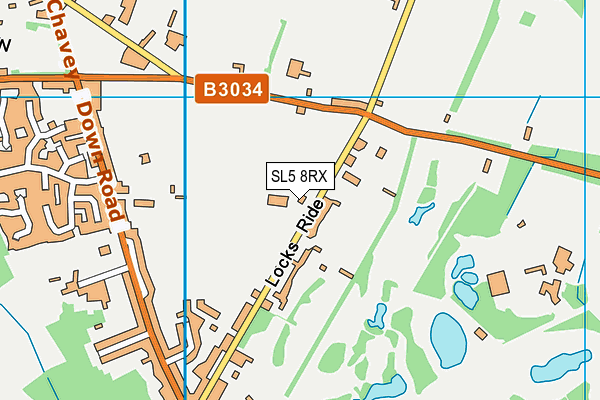 SL5 8RX map - OS VectorMap District (Ordnance Survey) SL5 8RX map - OS VectorMap District (Ordnance Survey)