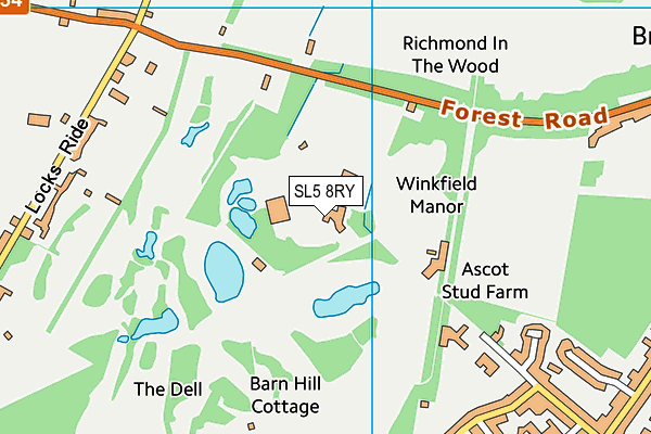 SL5 8RY map - OS VectorMap District (Ordnance Survey) SL5 8RY map - OS VectorMap District (Ordnance Survey)