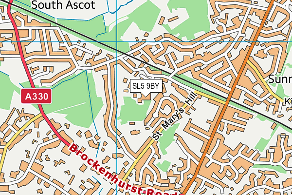 SL5 9BY map - OS VectorMap District (Ordnance Survey) SL5 9BY map - OS VectorMap District (Ordnance Survey)