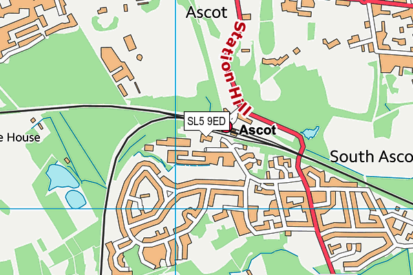 SL5 9ED map - OS VectorMap District (Ordnance Survey) SL5 9ED map - OS VectorMap District (Ordnance Survey)