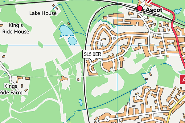 SL5 9ER map - OS VectorMap District (Ordnance Survey) SL5 9ER map - OS VectorMap District (Ordnance Survey)