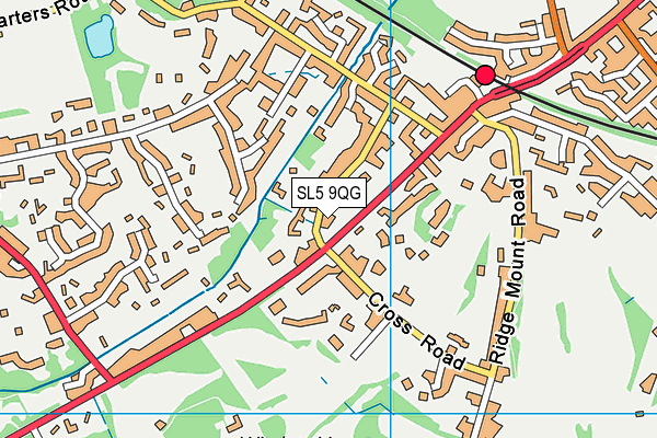 SL5 9QG map - OS VectorMap District (Ordnance Survey) SL5 9QG map - OS VectorMap District (Ordnance Survey)