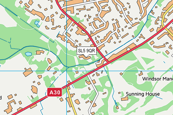SL5 9QR map - OS VectorMap District (Ordnance Survey) SL5 9QR map - OS VectorMap District (Ordnance Survey)