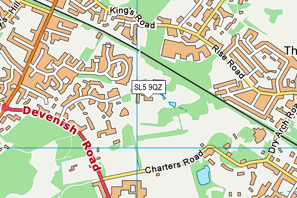 SL5 9QZ map - OS VectorMap District (Ordnance Survey) SL5 9QZ map - OS VectorMap District (Ordnance Survey)