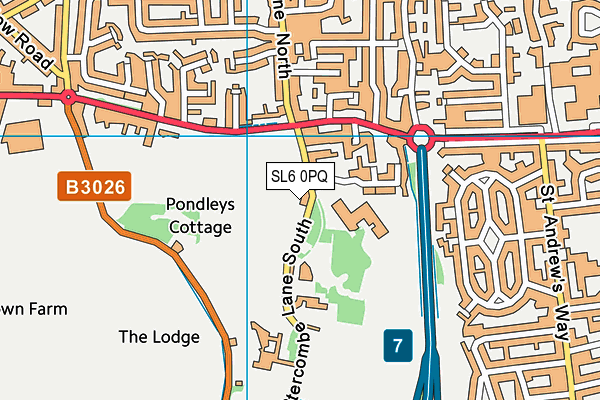 SL6 0PQ map - OS VectorMap District (Ordnance Survey) SL6 0PQ map - OS VectorMap District (Ordnance Survey)