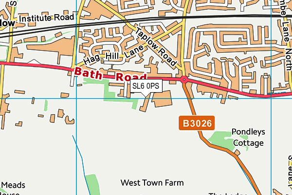 SL6 0PS map - OS VectorMap District (Ordnance Survey)