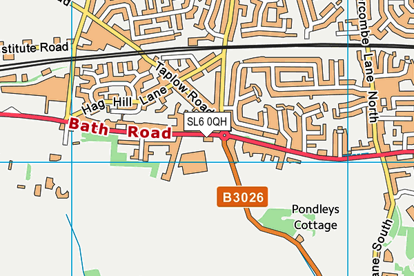 SL6 0QH map - OS VectorMap District (Ordnance Survey) SL6 0QH map - OS VectorMap District (Ordnance Survey)