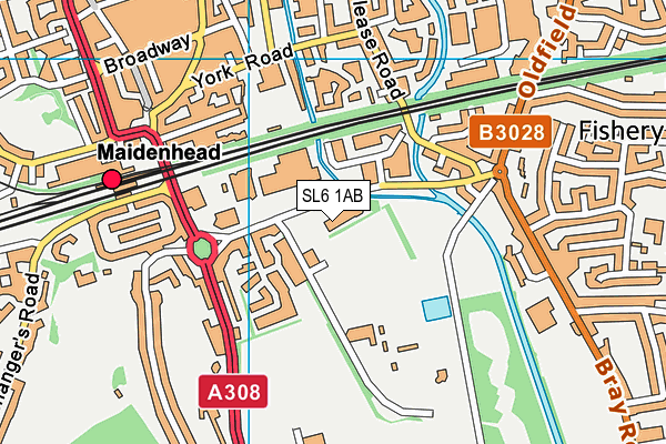 SL6 1AB map - OS VectorMap District (Ordnance Survey) SL6 1AB map - OS VectorMap District (Ordnance Survey)