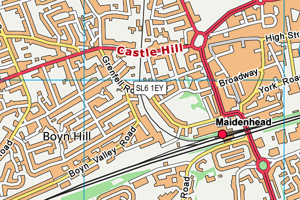 SL6 1EY map - OS VectorMap District (Ordnance Survey) SL6 1EY map - OS VectorMap District (Ordnance Survey)