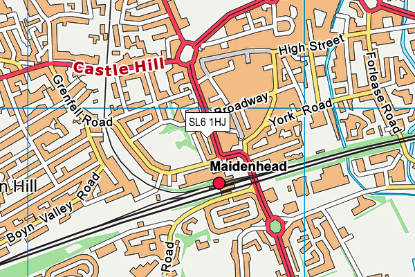 SL6 1HJ map - OS VectorMap District (Ordnance Survey)