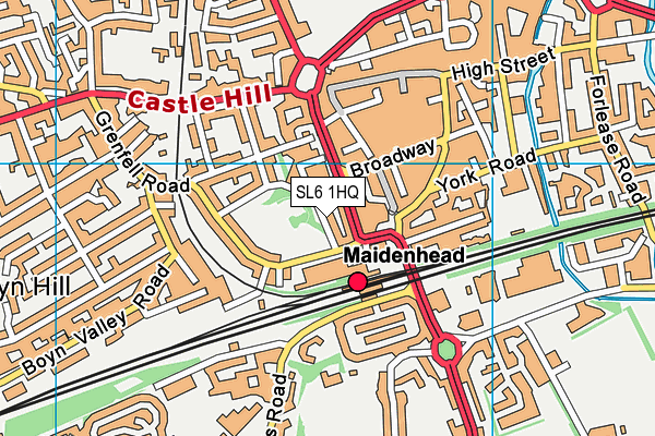 SL6 1HQ map - OS VectorMap District (Ordnance Survey) SL6 1HQ map - OS VectorMap District (Ordnance Survey)