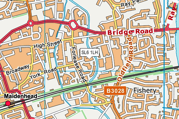 SL6 1LH map - OS VectorMap District (Ordnance Survey) SL6 1LH map - OS VectorMap District (Ordnance Survey)