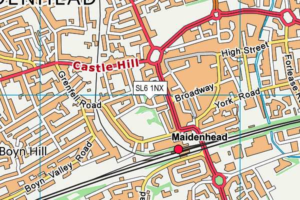 SL6 1NX map - OS VectorMap District (Ordnance Survey) SL6 1NX map - OS VectorMap District (Ordnance Survey)