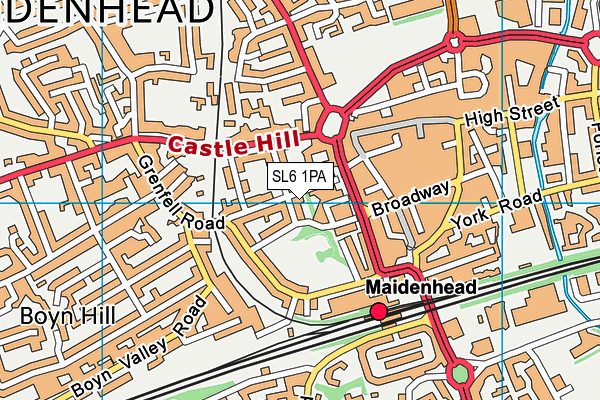 SL6 1PA map - OS VectorMap District (Ordnance Survey) SL6 1PA map - OS VectorMap District (Ordnance Survey)