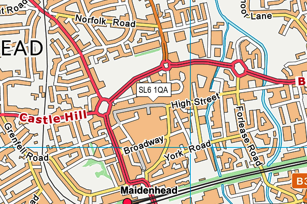 SL6 1QA map - OS VectorMap District (Ordnance Survey) SL6 1QA map - OS VectorMap District (Ordnance Survey)