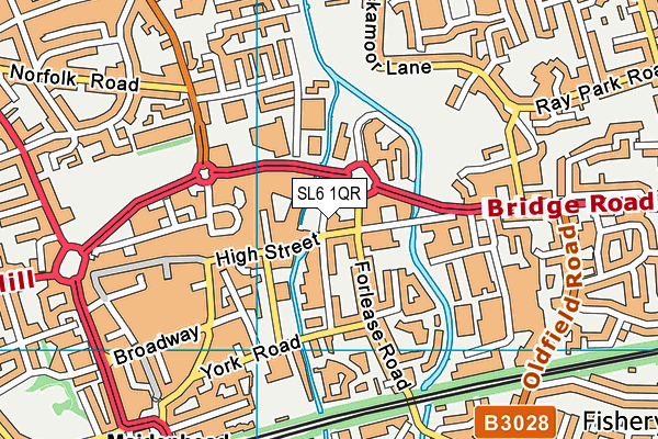 SL6 1QR map - OS VectorMap District (Ordnance Survey) SL6 1QR map - OS VectorMap District (Ordnance Survey)