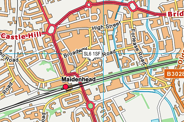 SL6 1SF map - OS VectorMap District (Ordnance Survey)