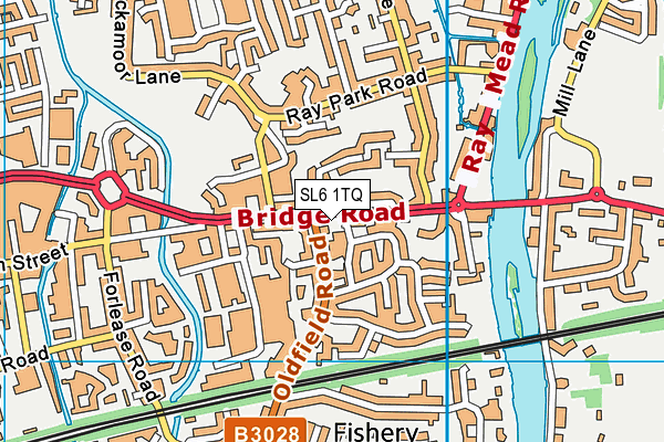 SL6 1TQ map - OS VectorMap District (Ordnance Survey) SL6 1TQ map - OS VectorMap District (Ordnance Survey)