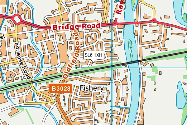 SL6 1XH map - OS VectorMap District (Ordnance Survey) SL6 1XH map - OS VectorMap District (Ordnance Survey)