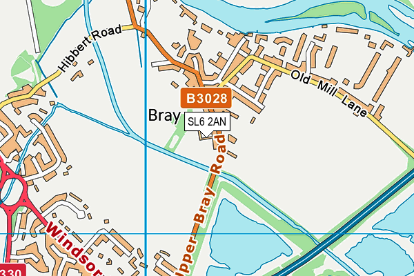 SL6 2AN map - OS VectorMap District (Ordnance Survey) SL6 2AN map - OS VectorMap District (Ordnance Survey)