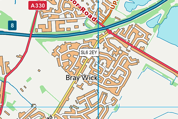 SL6 2EY map - OS VectorMap District (Ordnance Survey) SL6 2EY map - OS VectorMap District (Ordnance Survey)