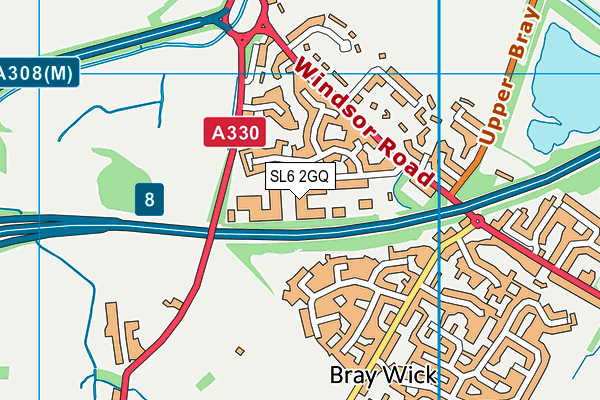 SL6 2GQ map - OS VectorMap District (Ordnance Survey) SL6 2GQ map - OS VectorMap District (Ordnance Survey)