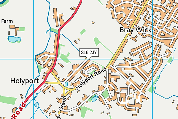 SL6 2JY map - OS VectorMap District (Ordnance Survey) SL6 2JY map - OS VectorMap District (Ordnance Survey)